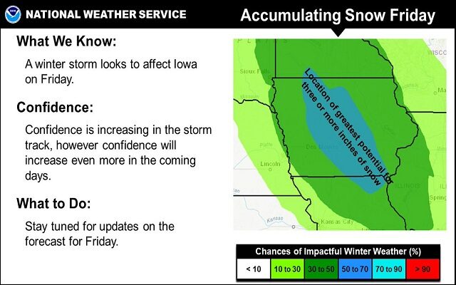 Winter Storm To Affect Iowa on Friday
