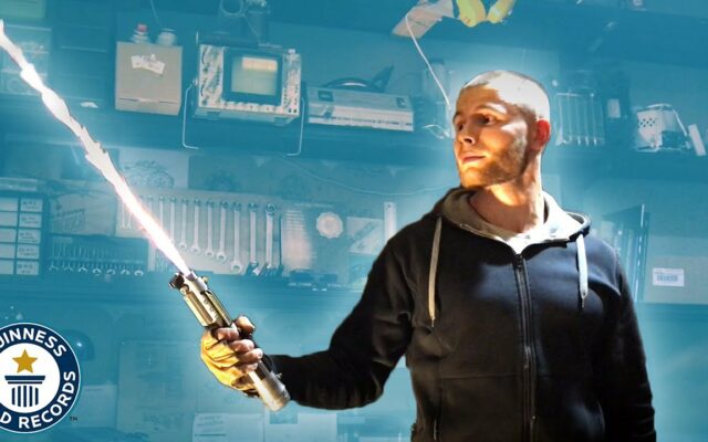 YouTuber Creates Real-Life Lightsaber that Cuts through Steel