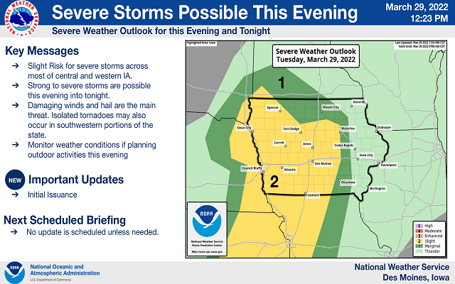 Severe Weather Possible this Evening into Tonight