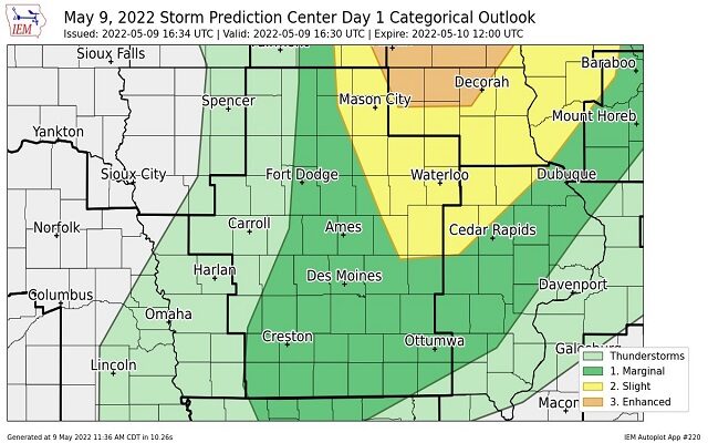 Severe Weather Possible Later Today