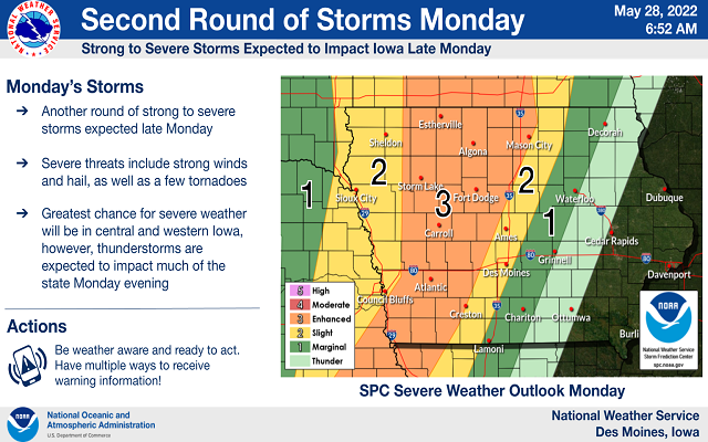 Strong To Severe Thunderstorms Late Monday