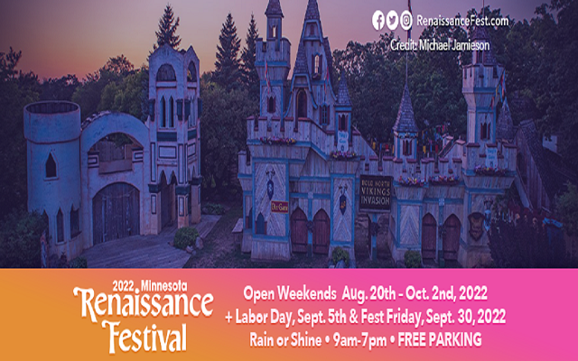 Enter for your chance to win a 4 pack of tickets to the Minnesota Renaissance Festival