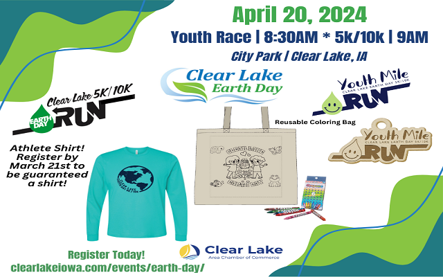 Clear Lake Earth Day 5K 10K Run 🌎🏃‍♂️🏃‍♀️🎽👟