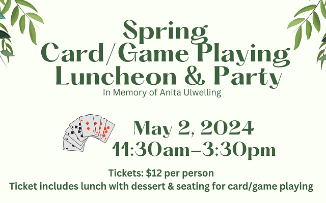 Spring Card/Game Playing Luncheon & Party 🃏🎴🥪