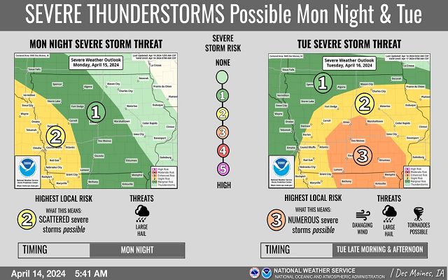 ⛈⚡ Severe Thunderstorms Possible Monday Night And Tuesday